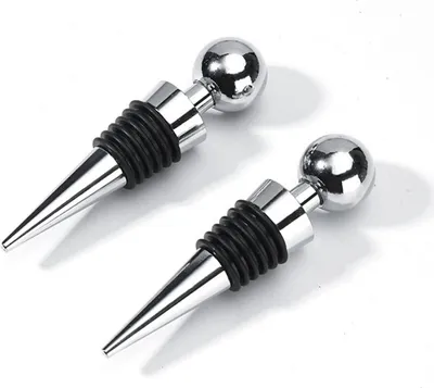 Immagine prodotto di set di 2 tappi per bottiglie [universali] per bottiglie di vino, spumante, champagne e prosecco | tappo riutilizzabile per bottiglie di bevande tappo per vino in acciaio inox | sigillo per bottiglie di vino