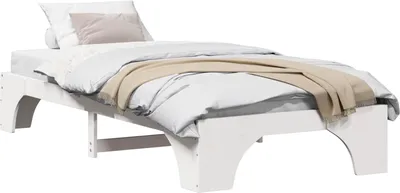 Obrázek produktu pro vidaXL Rám postele bílý 75 x 190 cm z masivního borovicového dřeva