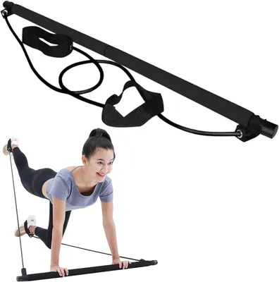 Imagen del producto de Máquina de Pilates con banda de resistencia, portátil, para uso en casa y en el gimnasio, 1 unidad, equipo de entrenamiento para fortalecer los músculos