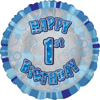 Produktbild von Unique Party - Kreis-Stil - Folienballon, Happy Birthday SG7594 (9) (Blau)