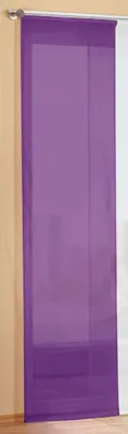 Produktbild von Preisgünstiger Flächenvorhang Schiebegardine, transparent, unifarben, mit Zubehör, 245x60, Lila, 85589