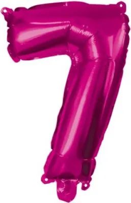 Obrázok produktu pre Fóliový balónik číslo 7 v ružovej farbe, 95 cm