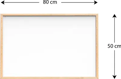 Produktbild von Magnetisches Whiteboard mit Naturholzrahmen 80x50cm