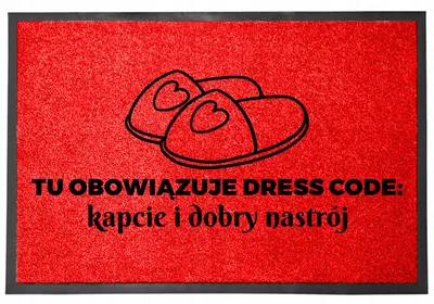 Produktbild von TabPrint Fußmatte 40x60 cm Rot mit Aufdruck