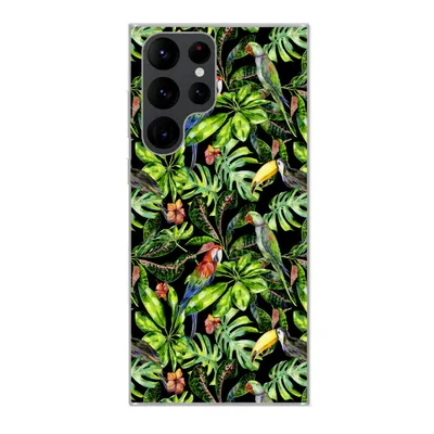 Produktbild von MuchoWow® Handyhülle Schutzhülle Hülle für Samsung Galaxy S22 Ultra Vögel - Tropisch - Muster Silikon Softcase Handy Hülle - Abbildung