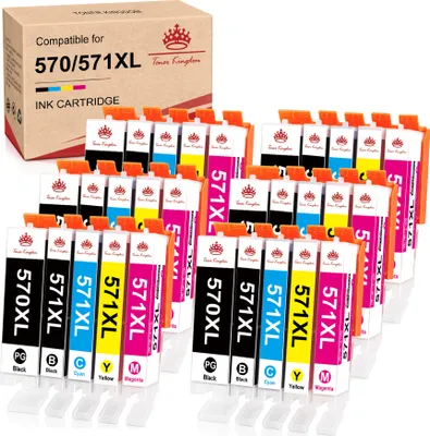 Produktbild von 30x Druckerpatronen für Canon PIXMA TS5050 MG5750 PGI-570 CLI-571 XL Mit Chip