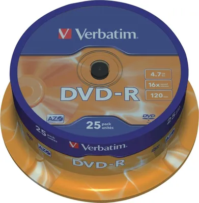Produktbild von DVD-Rohlinge DVD-R 4,7GB/16x auf Spindel VE=8x25 Stück