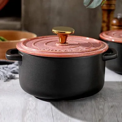 Imagen del producto de Recipiente para hornear de cerámica con tapa, 2,8 litros. - 2,8L