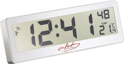 Image de Horloge radio-pilotée compacte avec écran LCD