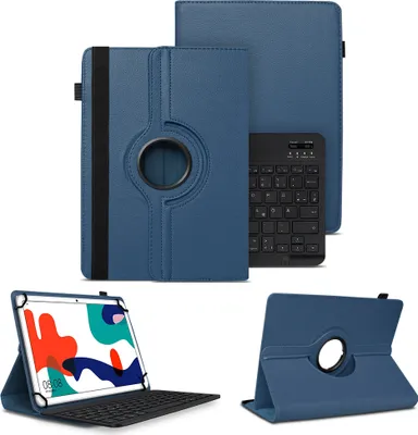 Produktbild von Schutzhülle Huawei MatePad 10.4 Hülle Tablet Tasche QWERTZ Bluetooth TastaturFarben:Blau
