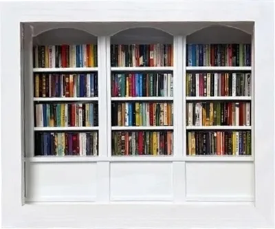Produktbild von Angst-Bücherregal, Miniatur-Bibliothek mit 200 Mini-Büchern, schütteln Sie Ihre Angst weg, hölzernes Bücherregal, sensorisches Spielzeug für die Dekoration zu Hause oder im Büro, weiß