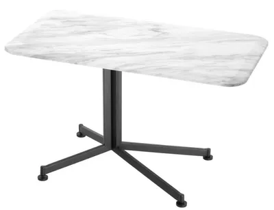 Obrázek produktu pro Casa Padrino odkládací stolek bílý / černý 90 x 50 x v. 54 cm - Nábytek do obývacího pokoje