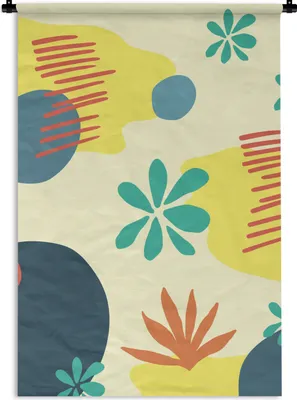 Produktbild von MuchoWow® Wandteppich Wandbehang Sommer - Flecken - Pastell 120x180 cm Tapisserie Dekoration Wandtuch - Schlafzimmer - Dekorationen für das Haus