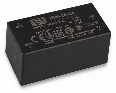 Produktbild von Mean Well IRM-20-24 Schaltnetzteil Modul 24V/DC/0-0,9A/ 21,6W