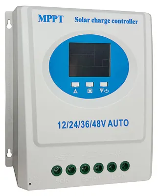 Obrázok produktu pre Solárny regulátor nabíjania MPPT 120 A, 12 V, 24 V, 36 V, 48 V, s automatickým prispôsobením, LCD displejom s podsvietením, inteligentným regulátorom pre olovené a lítiové batérie, s dvoma USB portmi