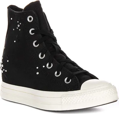 Produktbild von Converse All Star Wedge A12514C in Schwarz Weiß – 7.5 UK - 41 EU - 9.5 US / Black White