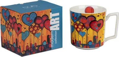 Produktbild von Becher Modern Art Hearts Herzen für 450ml in Geschenkbox Formano WA