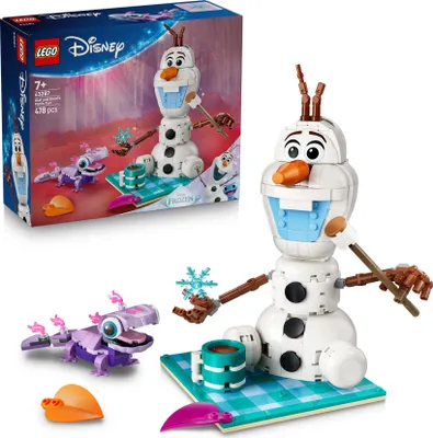 Produktbild von LEGO ǀ Disney Frozen Picknickspaß mit Olaf und Bruni - Schneemann Figur mit Picknickdecke und Zubehör - DIY Deko fürs Schlafzimmer - Geschenk für Mädchen ab 7 Jahren und Frozen Fans - 43287