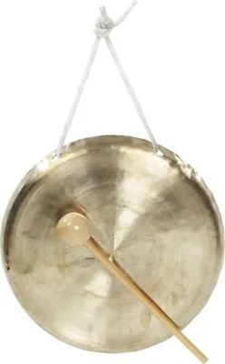 Produktbild von Betzold Hand-Gong aus Messing 16 cm mit Holzkopfschlägel und Halteschlaufe