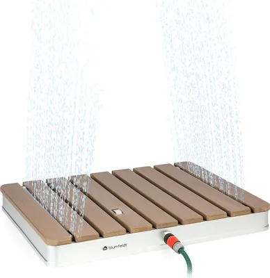 Produktbild von Blumfeldt Sumatra Breeze, SQ, zahradní sprcha, WPC, hliník, 70x55, hranatá