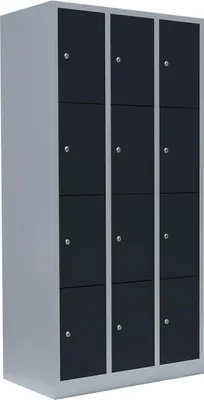 Produktbild von Schließfachschrank Wertfachschrank Fächerschrank Spind 12Fächer Anthrazit 520438