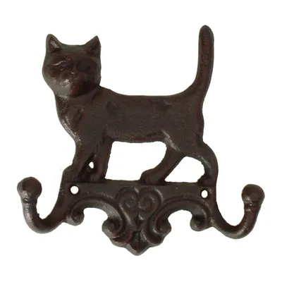 Produktbild von Katze Kleiderhaken aus Gusseisen