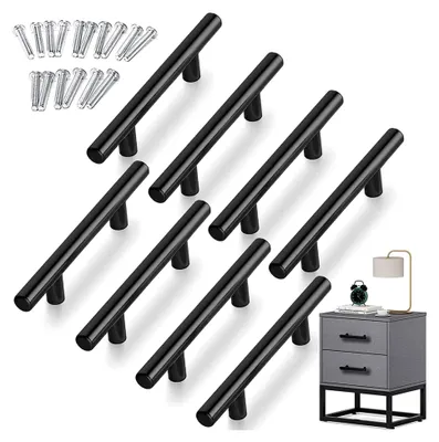 Produktbild von 8 Stück Türgriffe aus Edelstahl für Möbel mit 96 mm Bohrlochabstand