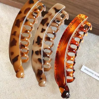 Produktbild von 3 flache Haarklammern für Damen, rutschfeste Haarspangen für dickes und dünnes Haar, große Haaraccessoires für Alltag und Styling