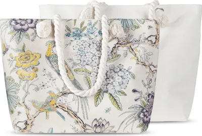 Produktbild von Descanso Strandtasche mit Blumen - 43x60 cm