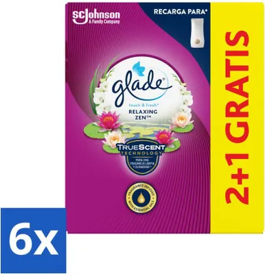 Zdjęcie produktu dla Glade - Touch & Fresh - Relaxing Zen - 10 ml - Value pack - 6 szt