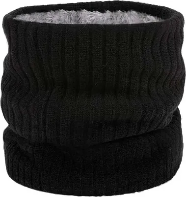 Produktbild von Halswärmer Winddicht Thermo Gestrickt Schlauchschal für Herren Damen Dicker Winter Kaltes Wetter Gestrickter Kreis Schal für Outdoor Sport