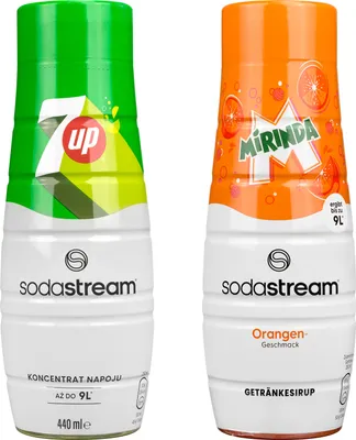 Produktbild von Sodastream Sirup Set 7UP Mirinda 2x440ml Getränkekonzentrat Mix