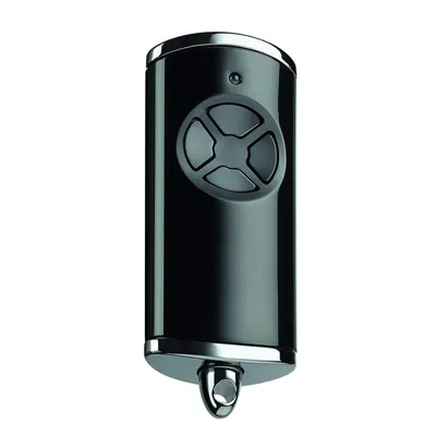 Produktbild von Handsender für Hörmann HSE 4 BS 4Befehl 868 MHz Hochglanz Chrom schwarz Fernbedienung inkl Batterien Schlüsselring Garagentorantrieb