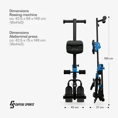Obrázek produktu pro Posilovací trenažér na veslování - Veslovací trenažér - Fitness veslovací trenažér - Domácí fitness zařízení - Magnetický veslovací trenažér
