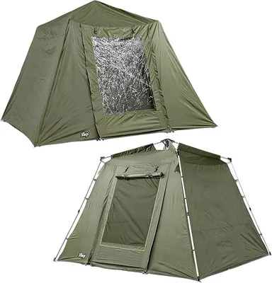 Produktbild von Marder Bivvy Angelzelt für 1-3 Mann - wasserdichtes Karpfenzelt mit Überwurf (Winterskin), 1,70 m Stehhöhe, herausnehmbarer Bodenplane & 10.000 mm Wassersäule