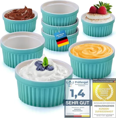 Immagine prodotto di Ciotole per dessert e stampi per crème brûlée - Turchese