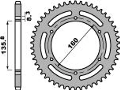 Immagine prodotto di Pignone posteriore 3552, 45 denti, Aprilia ETX 350 88-90, Gilera 125 91 520