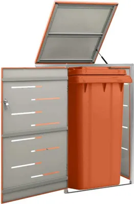 Produktbild von vidaXL Mülltonnenbox für 1 Tonne 69x77,5x112,5 cm Edelstahl