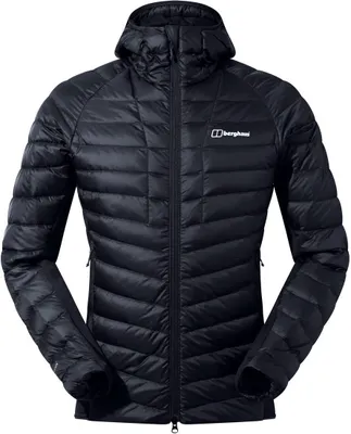 Schwarze Tephra 2.0 Kapuzen-Isolierjacke von Berghaus; geeignet für Herren; mit Reißverschlusstaschen.
