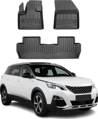 Zdjęcie produktu dla 2017-2025 Peugeot 5008 dywaniki podłogowe TPE czarne 3 szt