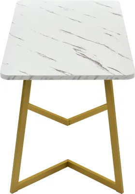 Produktbild von Flieks Sitzgruppe Essgruppe 5-tlg, Esstisch mit 4 Stühlen, Küchentischset Polsterstühle mit Samtbezug, Rechteckig Esstisch mit Golden Metallbeinen, Schwarz