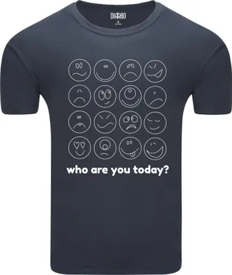 Obrázok produktu pre Diarbo pánske tričko s vtipnou potlačou Who are you today? Tmavo šedá veľkosť L