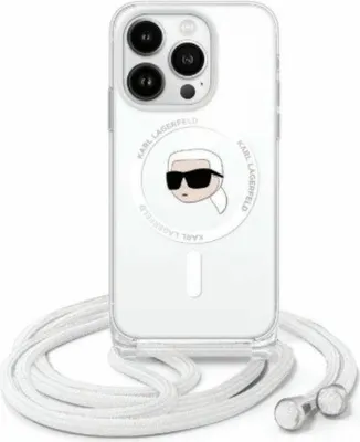 Produktbild von Karl Lagerfeld Crossbody Iml Karl Head Magsafe Case für Iphone 16 - Transparent