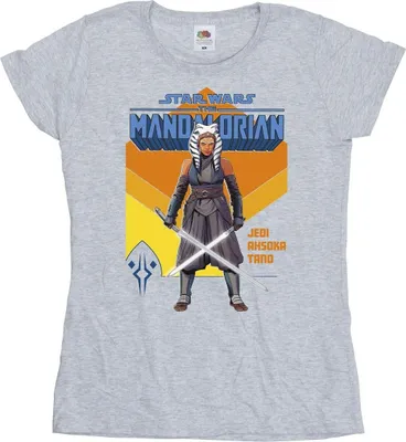 Produktbild von Star Wars - "The Mandalorian Jedi" T-Shirt für Damen BI43203 (XXL) (Grau)