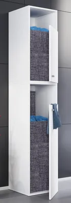 Produktbild von VCM Holz Wäscheschrank | Wäschetruhe | Wäschekorb | Maße ca. H. 184 x B. 35 x T. 39 cm - Dreso XXL2f