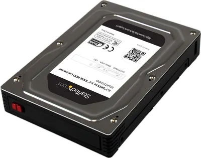 Immagine prodotto di StarTech.com Custodia per unità disco rigido SATA da 2,5 a 3,5 in alluminio per HDD/SSD fino a 12,5 mm - da 6,4 cm a 8,9 cm (2,5/3,5 pollici)