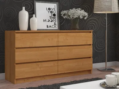 Produktbild von Kommode – Sideboard – Schubladenkommode – 160 cm – Braun – Großzügiger Stauraum mit modernem Charakter