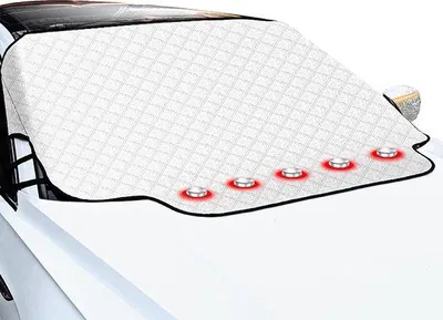 Produktbild von Famanu Frontscheibenabdeckung mit Seitenspiegelabdeckung - Wintermagnetisch, Frost- und Schneeschutz (147 x 116 cm)
