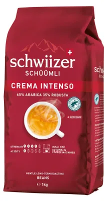 Produktbild von Schwiizer Schüümli CREMA INTENSO, 1 kg, Kaffee, Medium geröstet, 1 Stück(e), Tasche