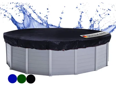 Productafbeelding van Afdekzeil zwembad - Rond - Ø 520 cm - Zwart